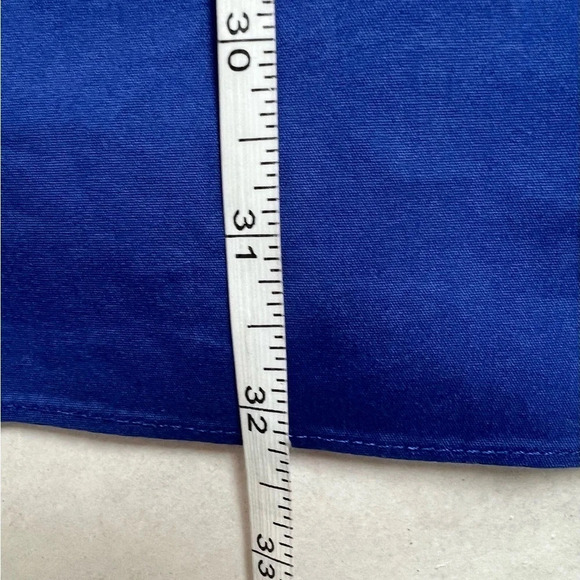 Cinq A Sept Dress Erin Puff Sleeve Mini Crew Neck Bright Cotton Blend Blue Sz 0 - Picture 7 of 10